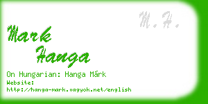 mark hanga business card